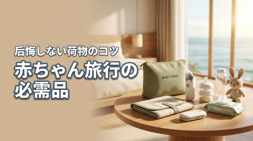 初めての赤ちゃんとの旅行で持っていけばよかったと後悔しない！必需品と荷物のコツ