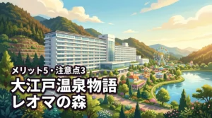 大江戸温泉物語ホテルレオマの森の概要を網羅!宿泊メリット5つと注意点3つを解説