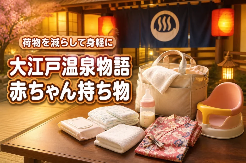 【結論】大江戸温泉物語の赤ちゃん連れ旅行で必須の持ち物と荷物を減らして楽しむコツ